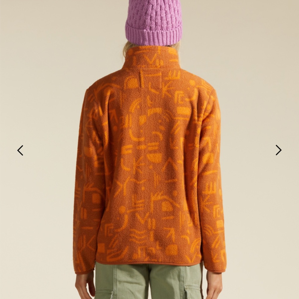 Billabong Adventure Division Quarter Zip Orange Fleece - Picture 4 of 13